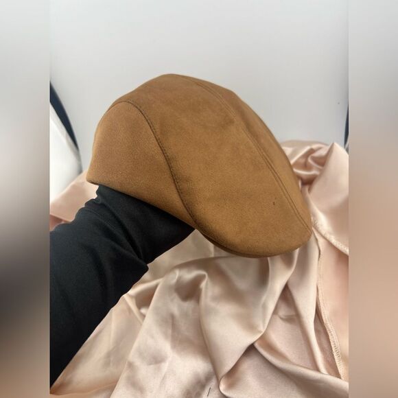 Classic Brown Suede Newsboy Flat Cap - Picture 5 of 8